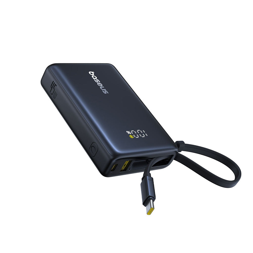 Spoljna baterija Baseus PicoGo, 10000mAh, 45W, QC + PD, 1 x USB-A - 2 x USB-C, Crna P10076803123-00
