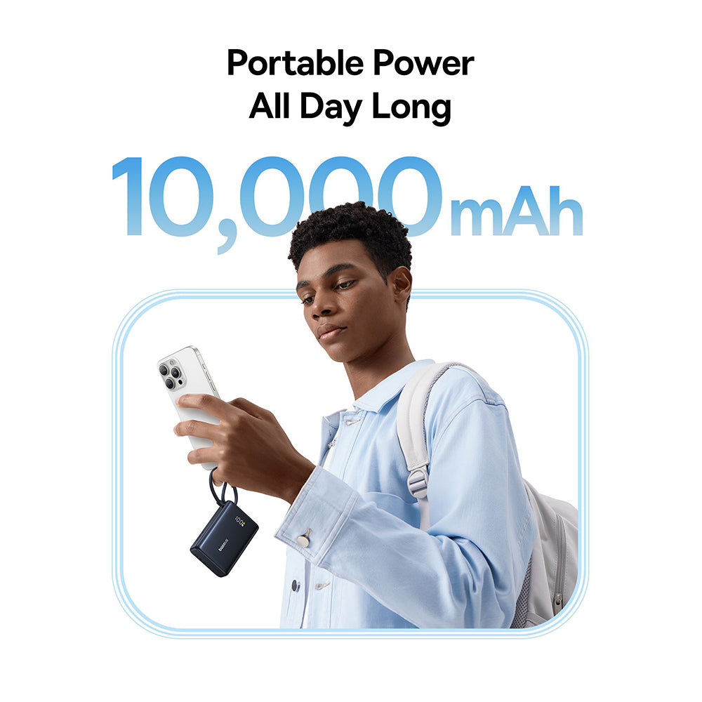 Spoljna baterija Baseus PicoGo, 10000mAh, 45W, QC + PD, 1 x USB-A - 2 x USB-C, Crna P10076803123-00