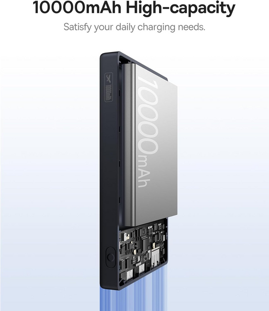 Spoljna baterija Baseus PicoGo, 10000mAh, 20W, QC + PD, 1 x USB-A - 2 x USB-C, Bela P10076801213-00