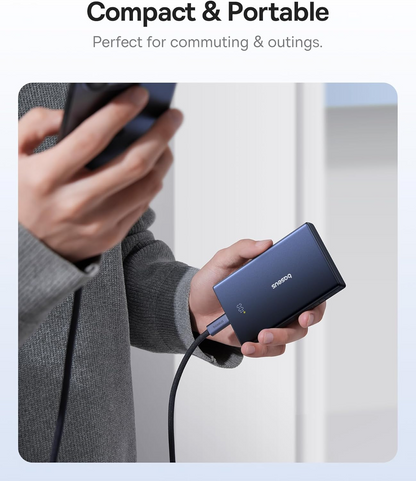 Spoljna baterija Baseus PicoGo, 10000mAh, 20W, QC + PD, 1 x USB-A - 2 x USB-C, Bela P10076801213-00