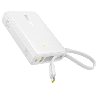 Spoljna baterija Baseus PicoGo, 10000mAh, 45W, QC + PD, 1 x USB-A - 2 x USB-C, Bela P10076803213-00