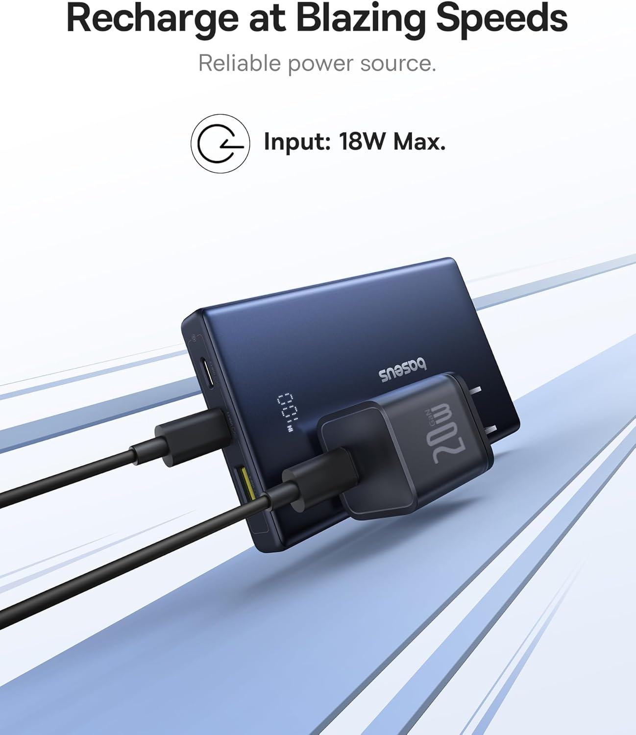 Spoljna baterija Baseus PicoGo, 10000mAh, 20W, QC + PD, 1 x USB-A - 2 x USB-C, Bela P10076801213-00