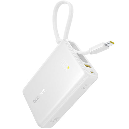 Spoljna baterija Baseus PicoGo, 10000mAh, 45W, QC + PD, 1 x USB-A - 2 x USB-C, Bela P10076803213-00