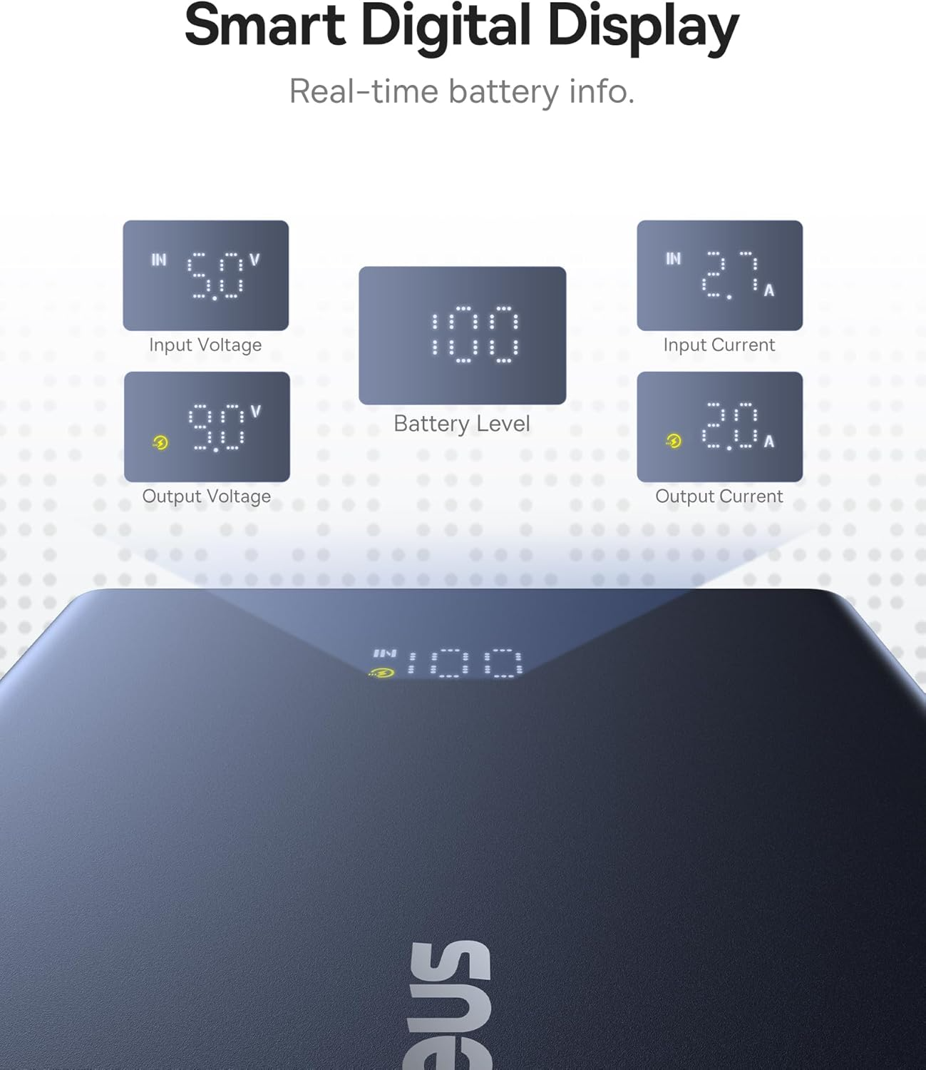 Spoljna baterija Baseus PicoGo, 10000mAh, 20W, QC + PD, 1 x USB-A - 2 x USB-C, Bela P10076801213-00