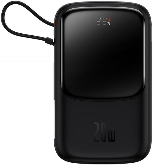 Eksterna baterija Baseus Qpow Pro, 20000mAh, 20W, QC + PD, 1 x Lightning - 1 x USB-A - 1 x USB-C, Crna PPQD060201