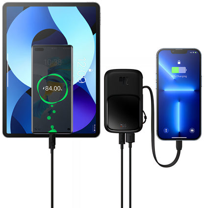 Eksterna baterija Baseus Qpow Pro, 20000mAh, 20W, QC + PD, 1 x Lightning - 1 x USB-A - 1 x USB-C, Crna PPQD060201