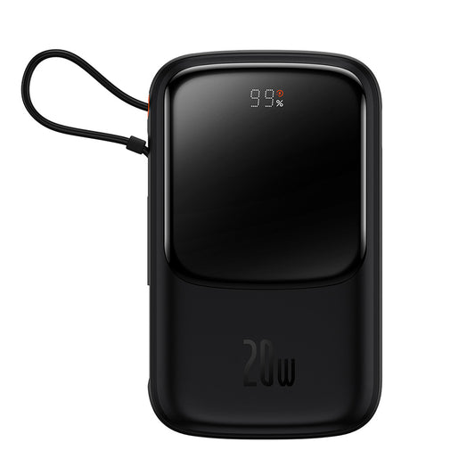 Eksterna baterija Baseus Qpow Pro, 20000mAh, 20W, QC + PD, 1 x Lightning - 1 x USB-A - 1 x USB-C, Crna PPQD040001