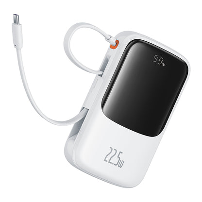 Spoljna baterija Baseus Qpow Pro+, 10000mAh, 22.5W, QC + PD, 1 x USB-A - 2 x USB-C, Bela P10067101213-00