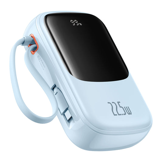 Eksterna baterija Baseus Qpow Pro+, 20000mAh, 22.5W, QC + PD, 1 x USB-A - 2 x USB-C, Plava P10067103313-00