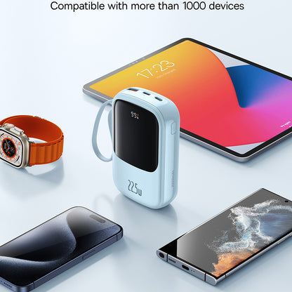 Eksterna baterija Baseus Qpow Pro+, 20000mAh, 22.5W, QC + PD, 1 x USB-A - 2 x USB-C, Plava P10067103313-00