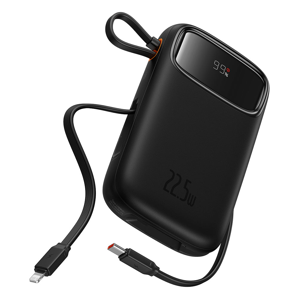 Eksterna baterija Baseus Qpow Pro+, 20000mAh, 22.5W, QC + PD, 1 x Lightning - 1 x USB-A - 2 x USB-C, Crna P10055002113-00
