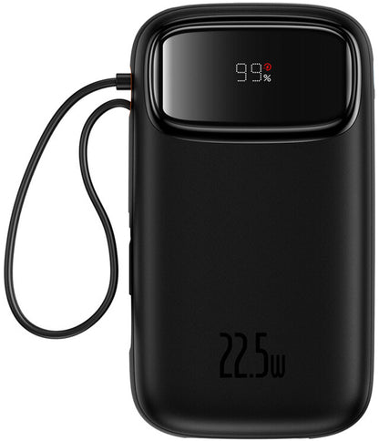 Eksterna baterija Baseus Qpow2, 10000mAh, 22.5W, QC + PD, 1 x Lightning - 1 x USB-A - 2 x USB-C, Crna P10055003113-00