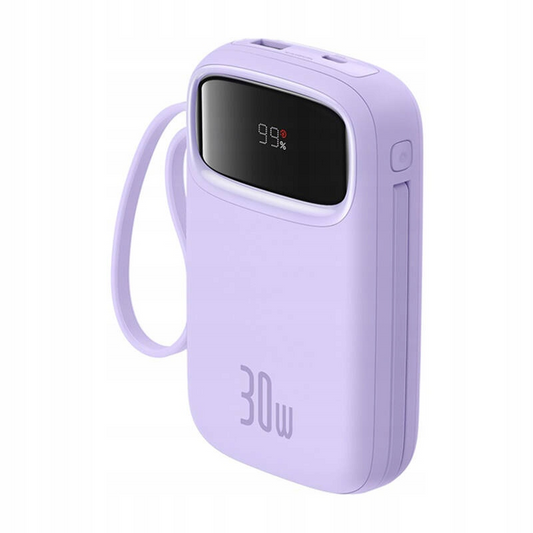 Spoljna baterija Baseus Qpow2, 10000mAh, 30W, QC + PD, 1 x USB-A - 3 x USB-C, Ljubičasta P10055008513-00