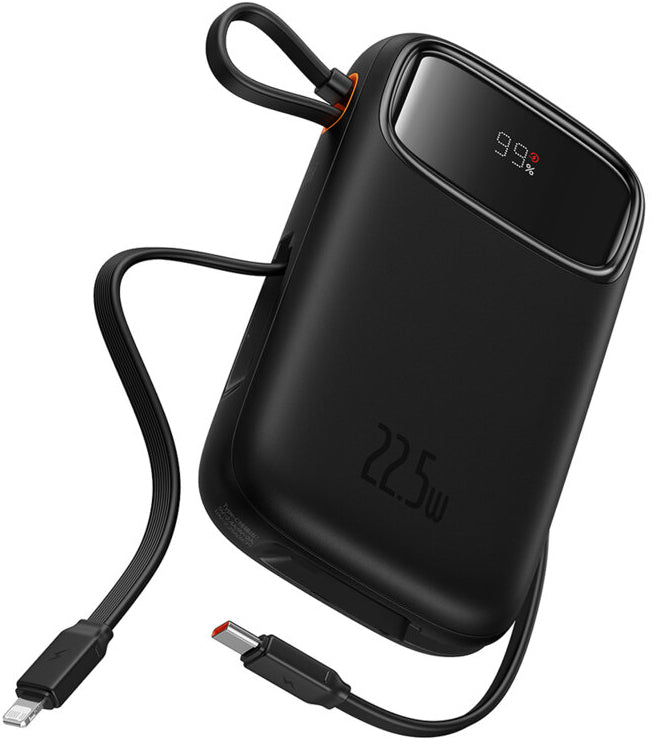 Eksterna baterija Baseus Qpow2, 10000mAh, 22.5W, QC + PD, 1 x Lightning - 1 x USB-A - 2 x USB-C, Crna P10055003113-00