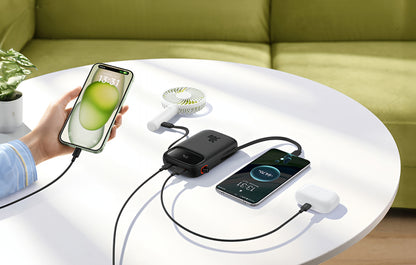 Eksterna baterija Baseus Qpow2, 20000mAh, 30W, QC + PD, 1 x USB-A - 3 x USB-C, Crna P10055009113-00