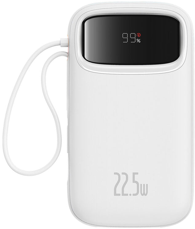 Eksterna baterija Baseus Qpow2, 10000mAh, 22.5W, QC + PD, 1 x Lightning - 1 x USB-A - 2 x USB-C, Bela P10055003223-00