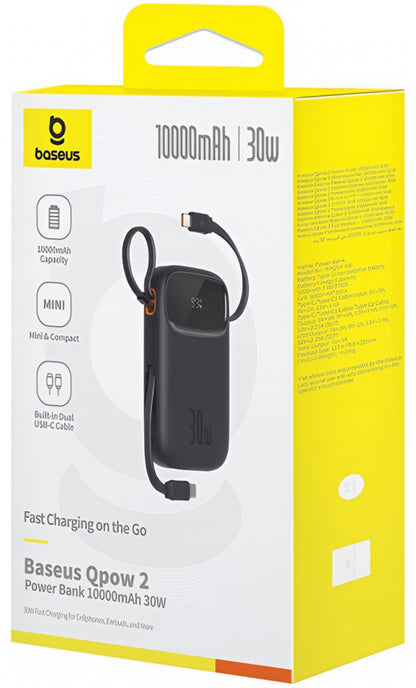 Eksterna baterija Baseus Qpow2, 20000mAh, 30W, QC + PD, 1 x USB-A - 3 x USB-C, Crna P10055009113-00