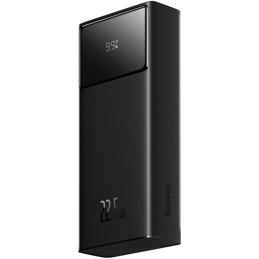 Baseus Star Lord External Battery, 20000mAh, 22.5W, QC + PD, 1 x USB-C - 2 x USB-A, Black PPXJ080001 