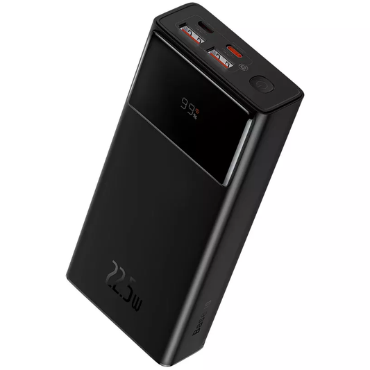 Eksterna baterija Baseus Star Lord, 30000mAh, 22.5W, QC + PD, 1 x USB-C - 2 x USB-A, Crna PPXJ080101