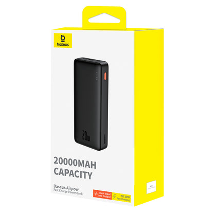 Baseus Star Lord External Battery, 10000mAh, 22.5W, QC + PD, 1 x USB-C - 2 x USB-A, Black PPXJ100001 