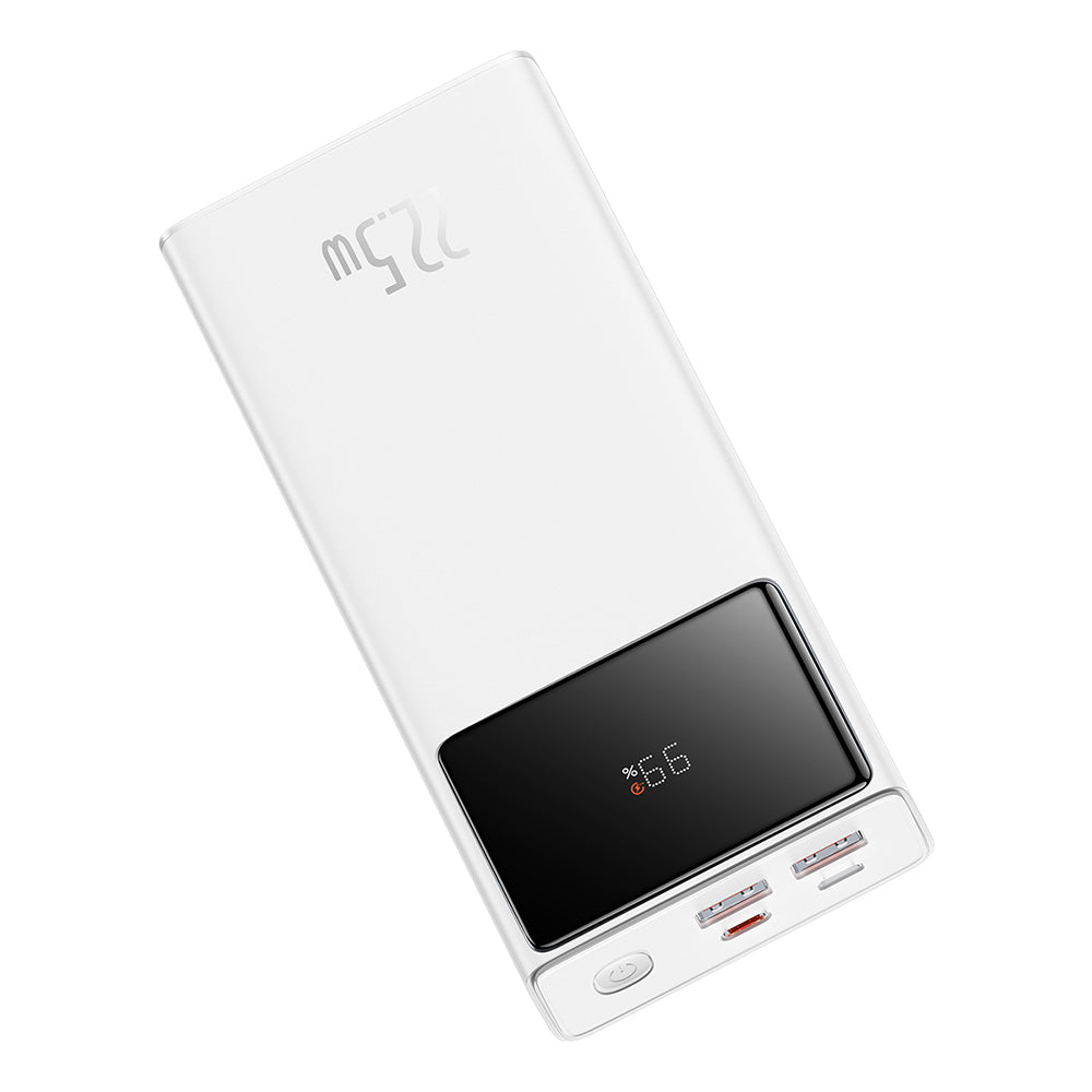 Eksterna baterija Baseus Star Lord, 20000mAh, 22.5W, QC + PD, 1 x USB-C - 2 x USB-A, Bela PPXJ080002