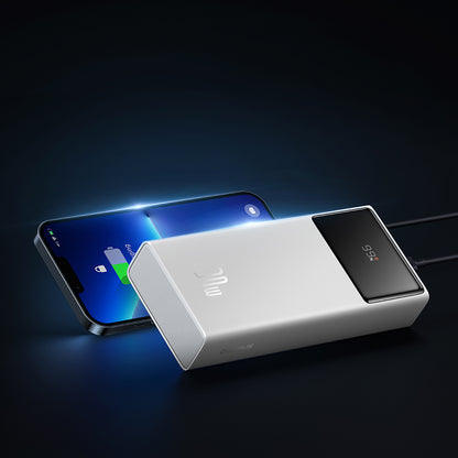 Eksterna baterija Baseus Star Lord, 20000mAh, 30W, QC + PD, 1 x USB-C - 2 x USB-A, Bela P10022904213-00