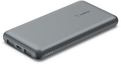 Eksterna baterija Belkin BoostCharge, 10000mAh, 15W, 1 x USB-C - 2 x USB-A, Siva BPB011btGY