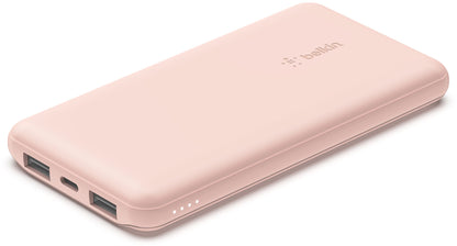 Eksterni punjač Belkin BoostCharge, 10000mAh, 15W, 1 x USB-C - 2 x USB-A, Roze BPB011btRG