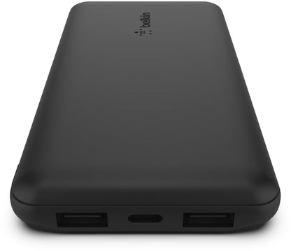 Eksterna baterija Belkin BoostCharge, 10000mAh, 15W, 1 x USB-C - 2 x USB-A, Crna BPB011btBK