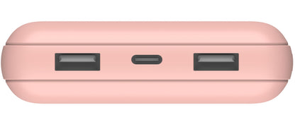 Eksterni punjač Belkin BoostCharge, 20000mAh, 15W, 1 x USB-C - 2 x USB-A, Roze Zlatna BPB012btRG