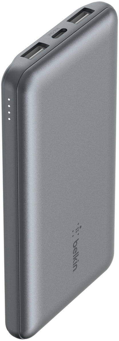 Eksterna baterija Belkin BoostCharge, 10000mAh, 15W, 1 x USB-C - 2 x USB-A, Siva BPB011btGY