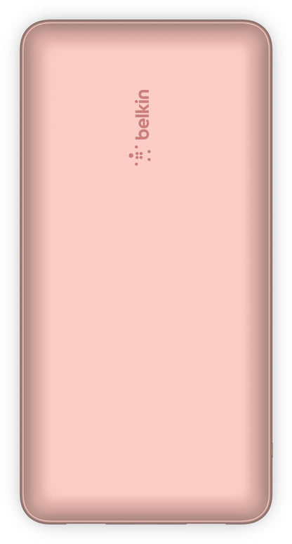 Eksterni punjač Belkin BoostCharge, 20000mAh, 15W, 1 x USB-C - 2 x USB-A, Roze Zlatna BPB012btRG