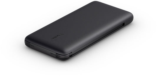 Eksterna baterija Belkin BoostCharge Plus, 10000mAh, 23W, QC + PD, 1 x Lightning - 2 x USB-C, Crna BPB006btBLK