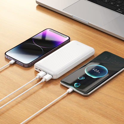 Eksterna baterija Borofone BJ78 Clever, 10000mAh, 10W, 2 x USB-A, Bela