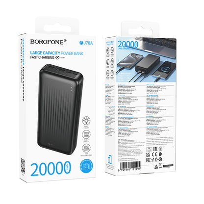 Spoljna baterija Borofone BJ78A Clever, 20000mAh, 10W, 2 x USB-A, Crna