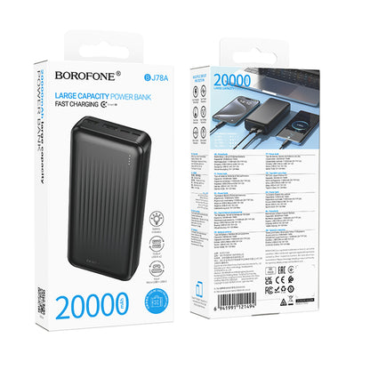 Spoljna baterija Borofone BJ78A Clever, 20000mAh, 10W, 2 x USB-A, Crna