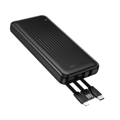 Spoljna baterija Borofone BJ79 Clever, 10000mAh, 10W, 1 x Lightning - 1 x USB-A - 1 x USB-C, Crna