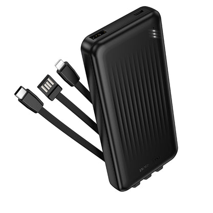Spoljna baterija Borofone BJ79 Clever, 10000mAh, 10W, 1 x Lightning - 1 x USB-A - 1 x USB-C, Crna
