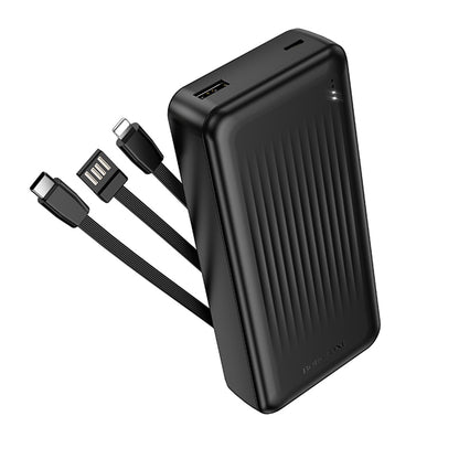 Spoljna baterija Borofone BJ79 Clever, 20000mAh, 10W, 1 x Lightning - 1 x USB-A - 1 x USB-C, Crna