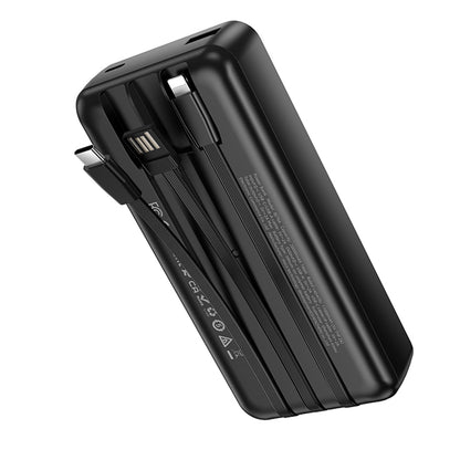 Spoljna baterija Borofone BJ79 Clever, 20000mAh, 10W, 1 x Lightning - 1 x USB-A - 1 x USB-C, Crna
