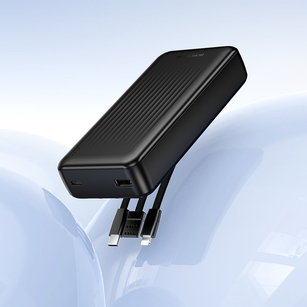 Spoljna baterija Borofone BJ79 Clever, 20000mAh, 10W, 1 x Lightning - 1 x USB-A - 1 x USB-C, Crna