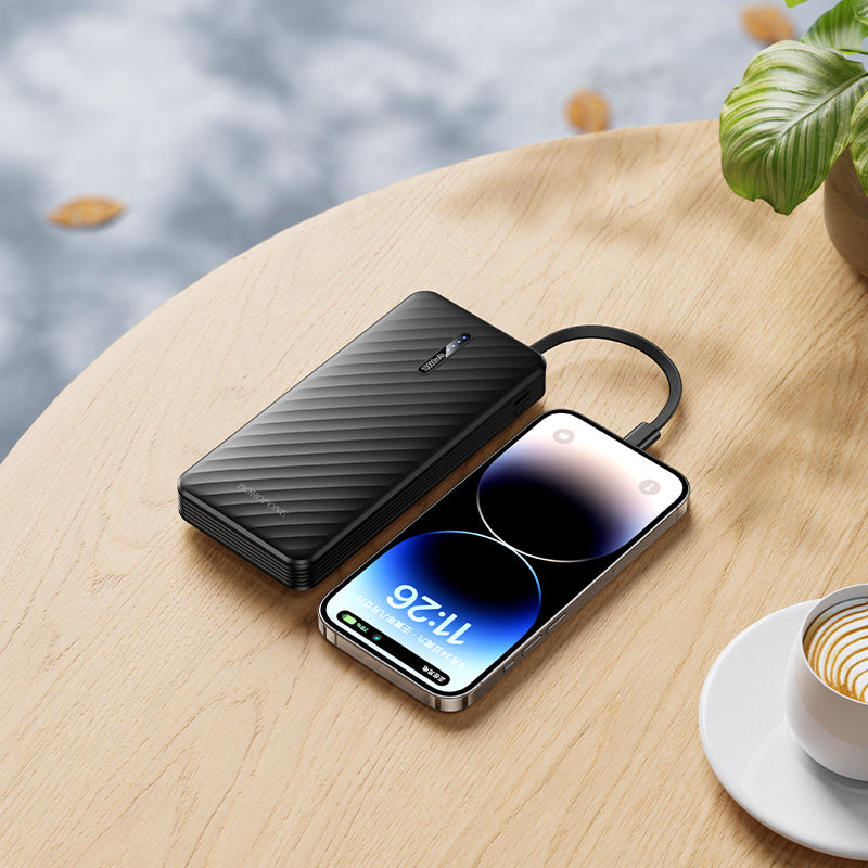 Eksterna baterija Borofone BJ84 Smooth, 10000mAh, 10W, 1 x Lightning - 1 x microUSB - 1 x USB-A - 1 x USB-C, Crna