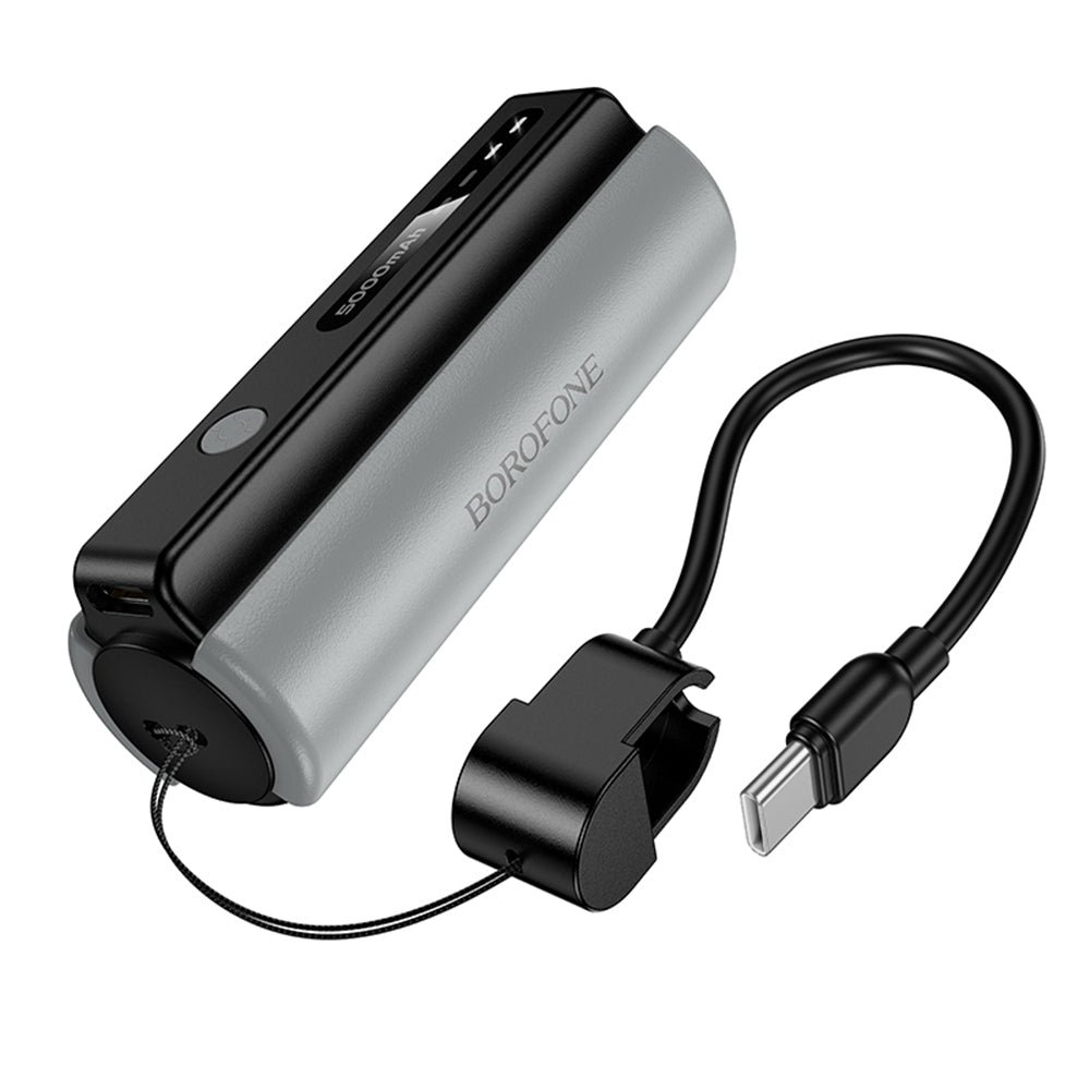 Eksterna baterija Borofone BJ87 Star, 5000mAh, 10W, 1 x USB-C, Siva