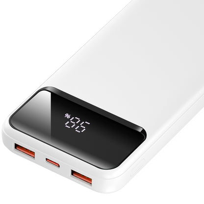 Eksterni punjač BWOO BO-P34, 10000mAh, 22.5W, QC + PD, 1 x USB-C - 2 x USB-A, Bela
