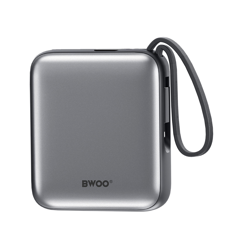 Eksterna baterija BWOO BO-P74, 10000mAh, 22.5W, PD, 1 x Lightning - 2 x USB-C, Crna