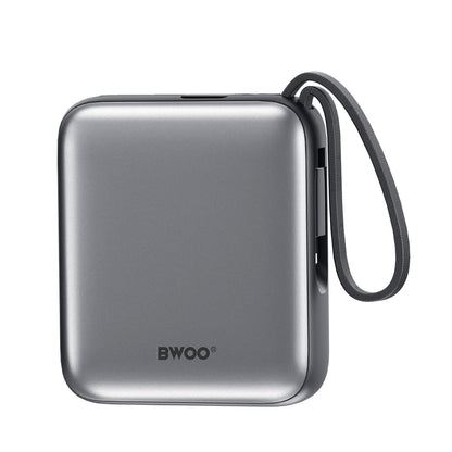 Eksterna baterija BWOO BO-P74, 10000mAh, 22.5W, PD, 1 x Lightning - 2 x USB-C, Crna