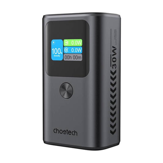 Spoljna baterija Choetech B701, 10000mAh, 30W, QC + PD, 1 x USB-A - 2 x USB-C, Crna
