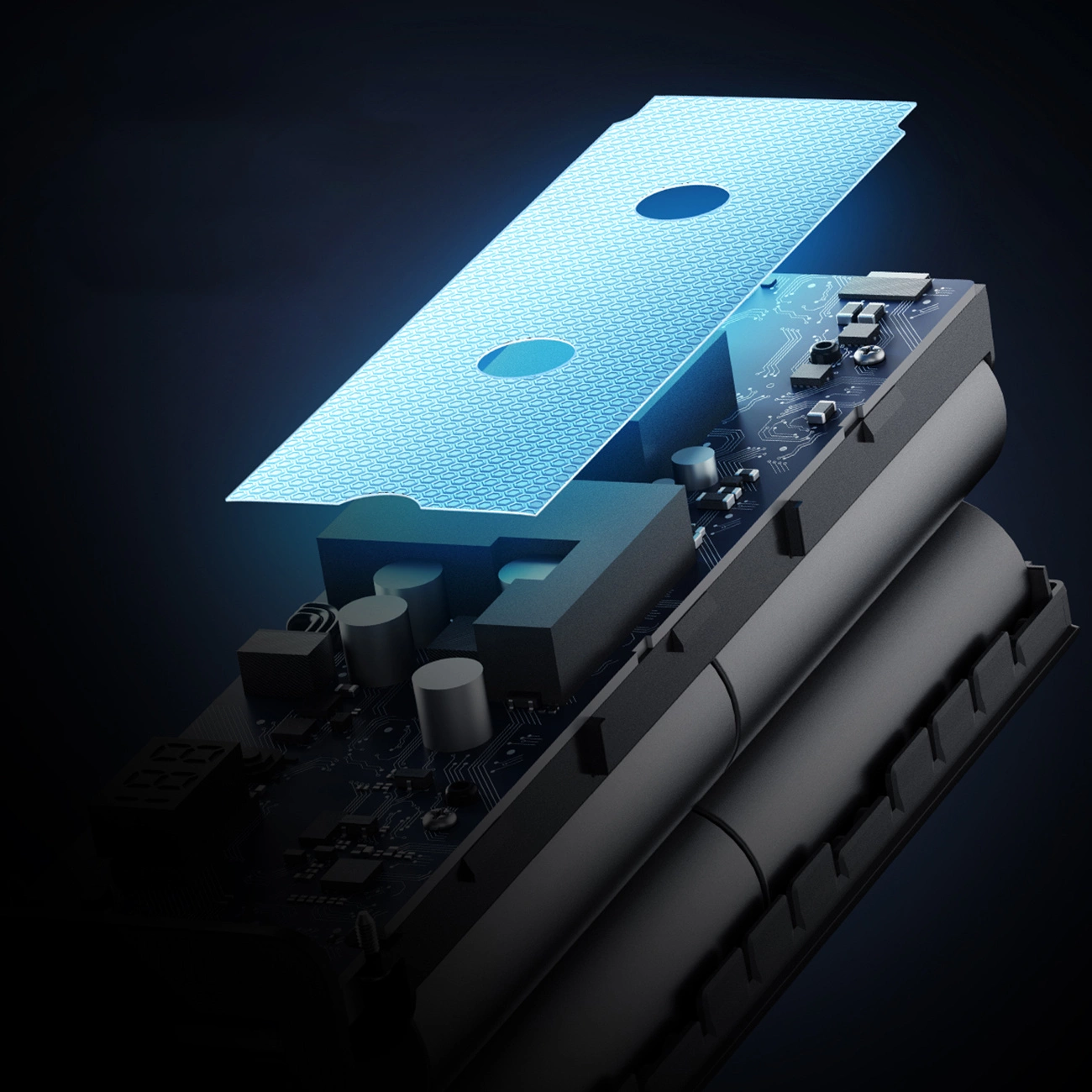 Eksterna baterija Cuktech, 20000mAh, 100W, QC + PD, 1 x USB-A - 2 x USB-C, Siva CUKP200XGLGR