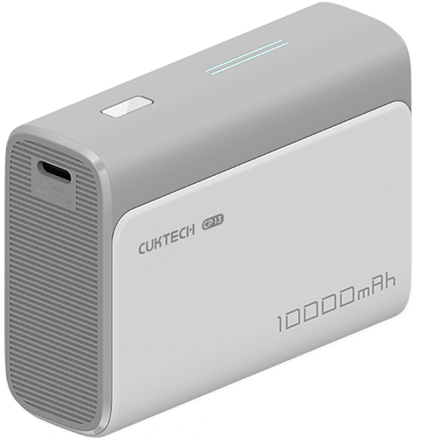 Eksterna baterija Cuktech CP13, 10000mAh, 30W, QC + PD, 1 x USB-A - 1 x USB-C, Siva