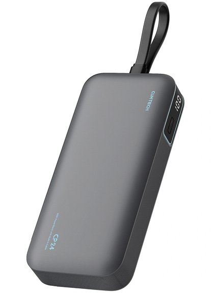 Eksterna baterija Cuktech LPB200N, 20000mAh, 40W, QC + PD, 1 x USB-A - 2 x USB-C, Crna